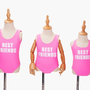 Best Friends kids swimsuits, Custom kids swimsuits, Birthday Squad Kids swims, Personalized swims for kids, Custom your text kids swimsuits