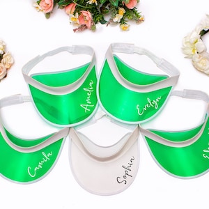 Custom Bachelorette Party Visors: Bride Squad Sun Hats