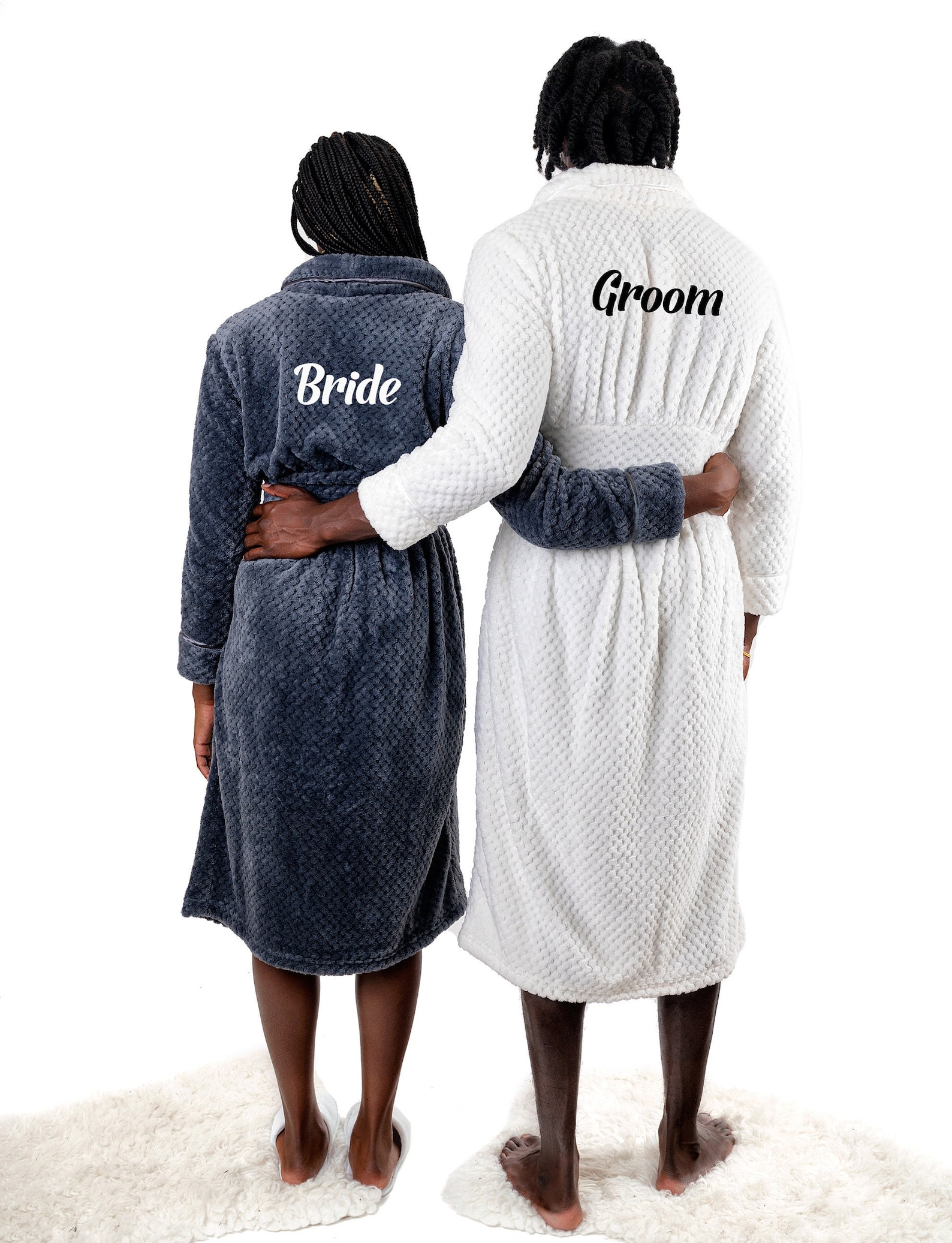 Matching Couple Long Bathrobe, His and Hers Bathrobes, Customized