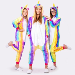 Custom Unicorn Onesie: Rainbow Pajamas, Personalized Costume