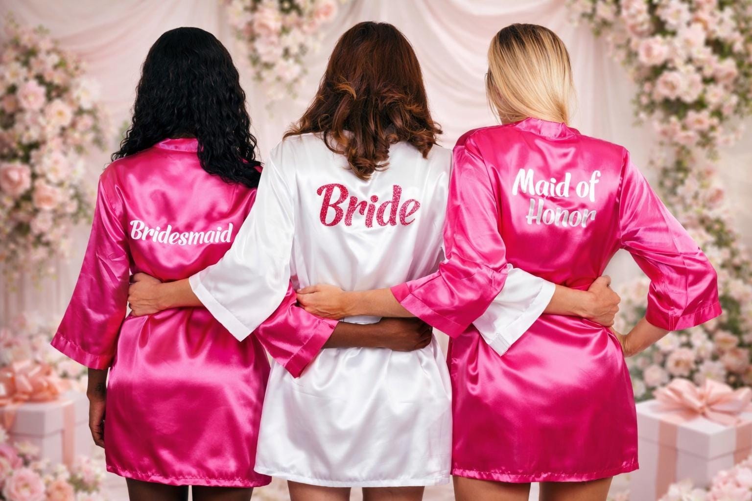 Bachelorette Robes, Personalized Bridesmaid Party Robes, Satin Getting ...