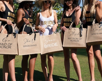 Personalized Bridesmaid Tote Bag: Bridal Party Gift