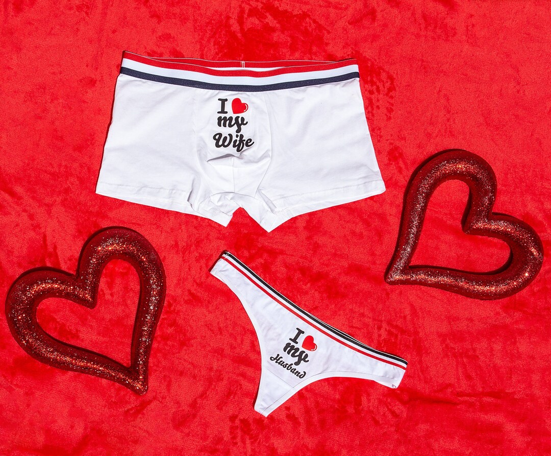 Wife and Husband Underwear Set of 2, Honeymoon Gift for Couple, Couple