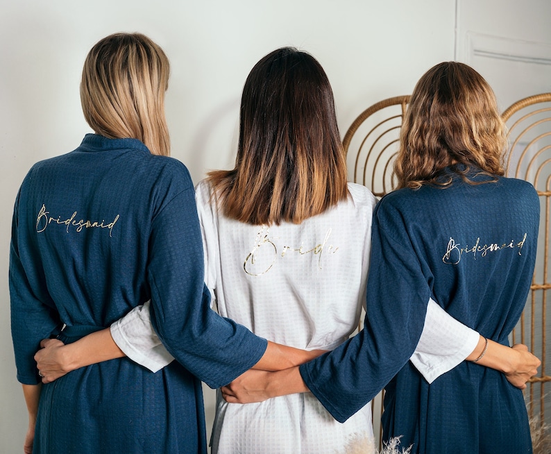 Soft Waffle Knit Bridesmaid Robes for Women - Bridal Party Gift,  Bridesmaid Robes, Bridal Shower robes, Bridal party gifts -waffled knit