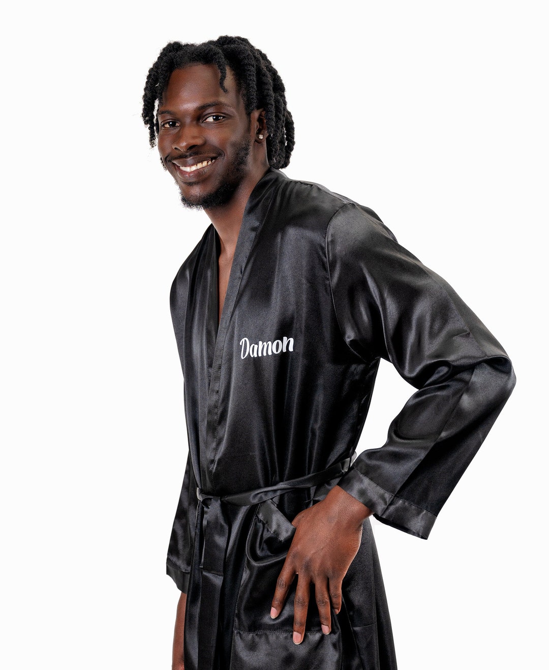 Custom Satin Robe for Men: Personalized Groomsmen Gift - Etsy