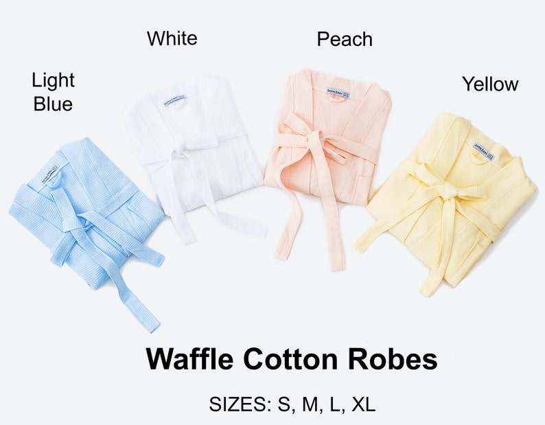 Mr Mrs Waffle Bathrobes Anniversary Gift Custom Cotton Etsy
