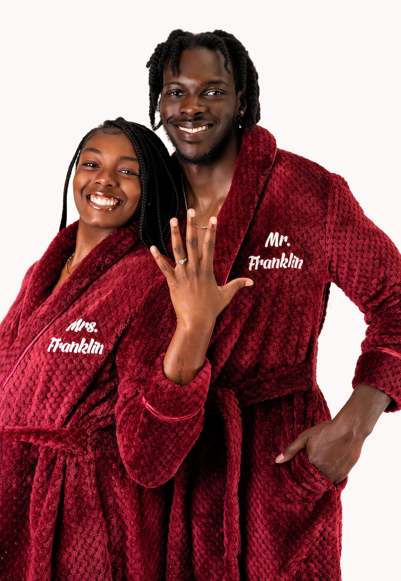 Matching Couple Long Bathrobe His and Hers Bathrobes Etsy