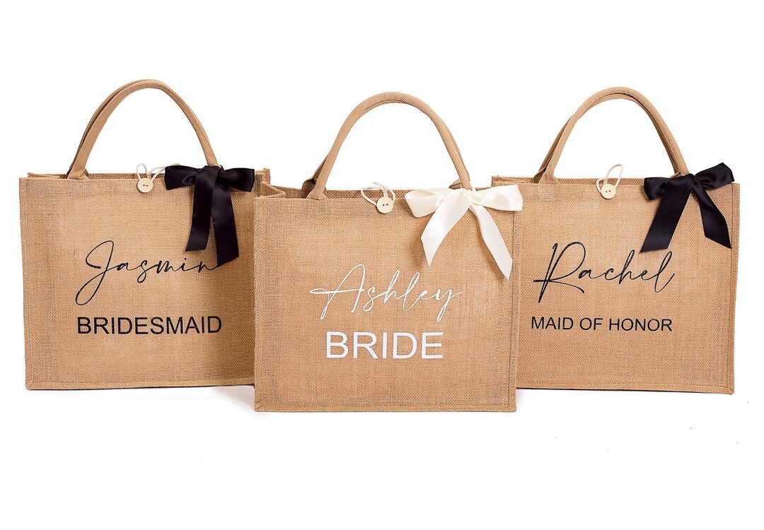 Bridesmaid Custom Tote Bags, Personalized Beach Bags, Bridesmaid Gifts ...