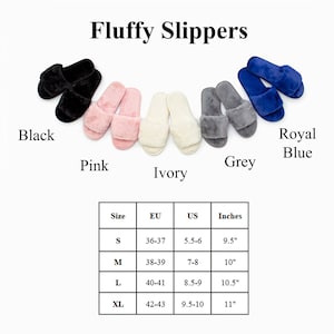 Personalized Fluffy Slippers, Bridesmaid slippers, Bachelorette gifts, Spa slippers, Slumber party, Bridesmaid gift, Wedding slippers-pearls image 10