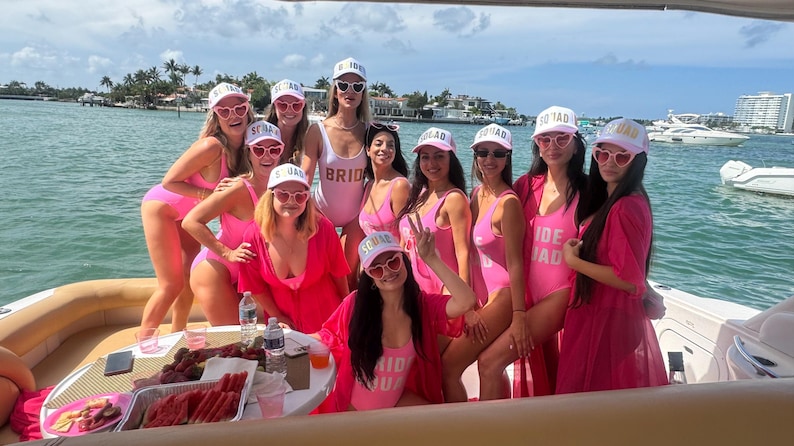 Custom Bride Squad Swimsuit: Bachelorette Party One Piece, Plus Size image 6