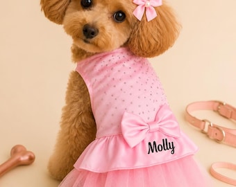 Custom Dog Wedding Dress: Pets Birthday Dress