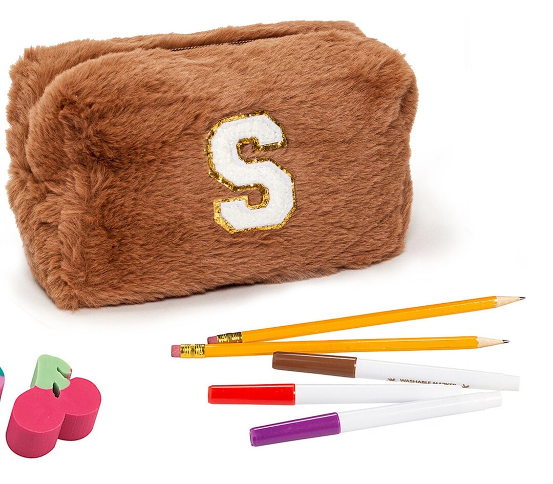 Custom Initial Pencil Case, Personalized Pencil Case, Back to School
