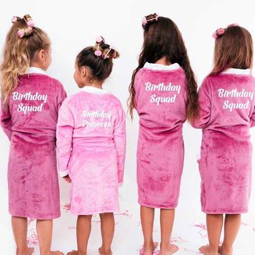 Custom Cozy Plush Bathrobes Custom Kids Spa Robes Sleepover Etsy