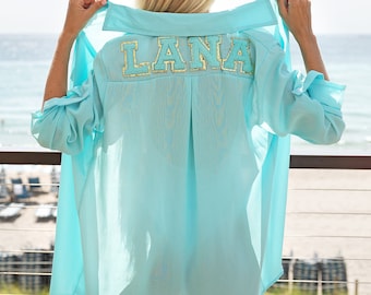 Handmade Bridal Beach Cover Up: Destination Wedding Bachelorette Party Favor
