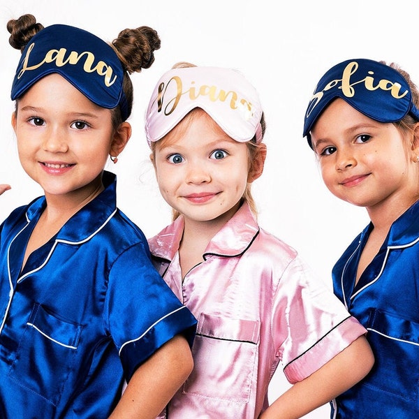 Augenmasken für Kinder, individuelle Schlafmasken für Kinder, personalisierte Masken, Masken für Übernachtungspartys, Geschenke für Geburtstagsfeiern, Schlafmaske mit Namen – Herbst