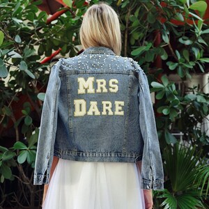 Customized Bride Denim Jacket, Bridal Gifts, Wedding Jacket, Custom ...