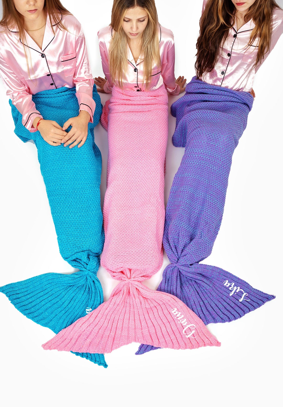 Kids/ Adults Mermaid Blanket, Custom Blankets, Mermaid Tail Blanket