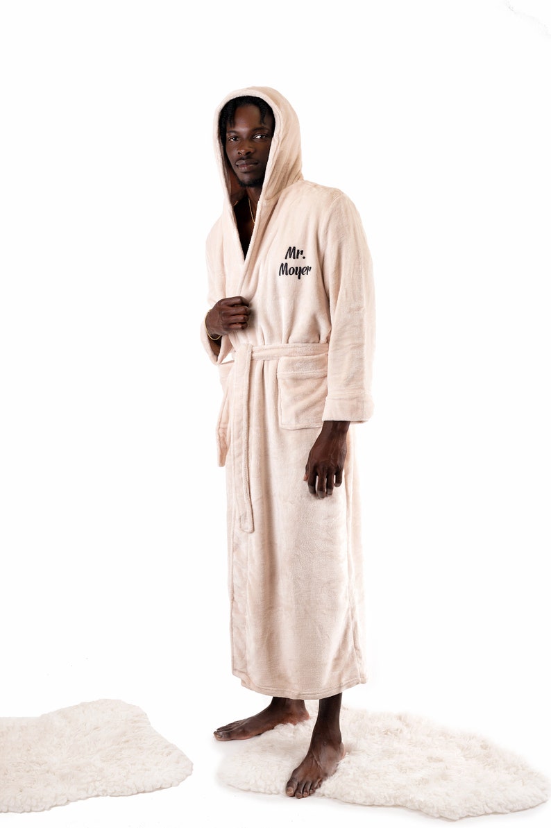 Custom His and Hers Bathrobes With Hoodies Long Bathrobes Etsy