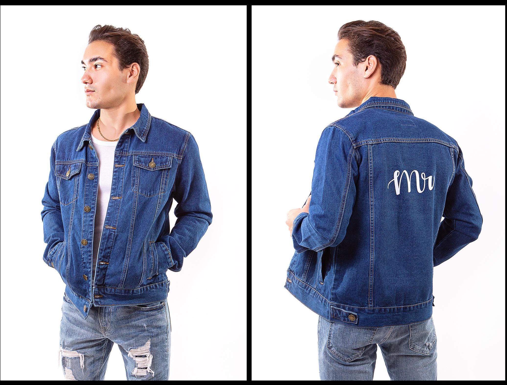 Custom Denim Jacket: Personalized Groom/Mr. Wedding Jacket
