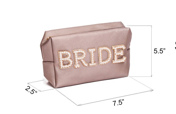 Buy The Cotton & Canvas Co. Bride Wedding Cosmetic Bag, Bridal Party Gift  and Travel Make Up Pouch Online at Lowest Price Ever in India | Check  Reviews & Ratings - Shop