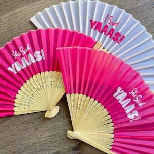 Bride Fan: 'I Said Yes' Bachelorette Party Favor