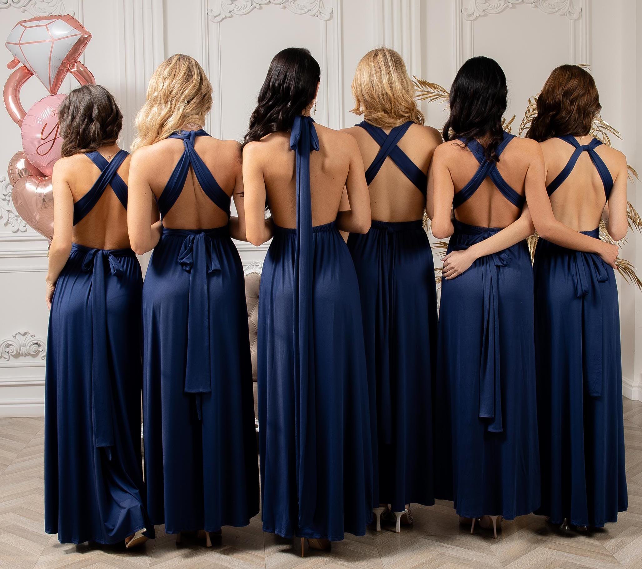 Bridesmaid Unique Style Of Infinity Dress Azazie Charlize Dark Navy Bridesmaid  Dresses Azazie
