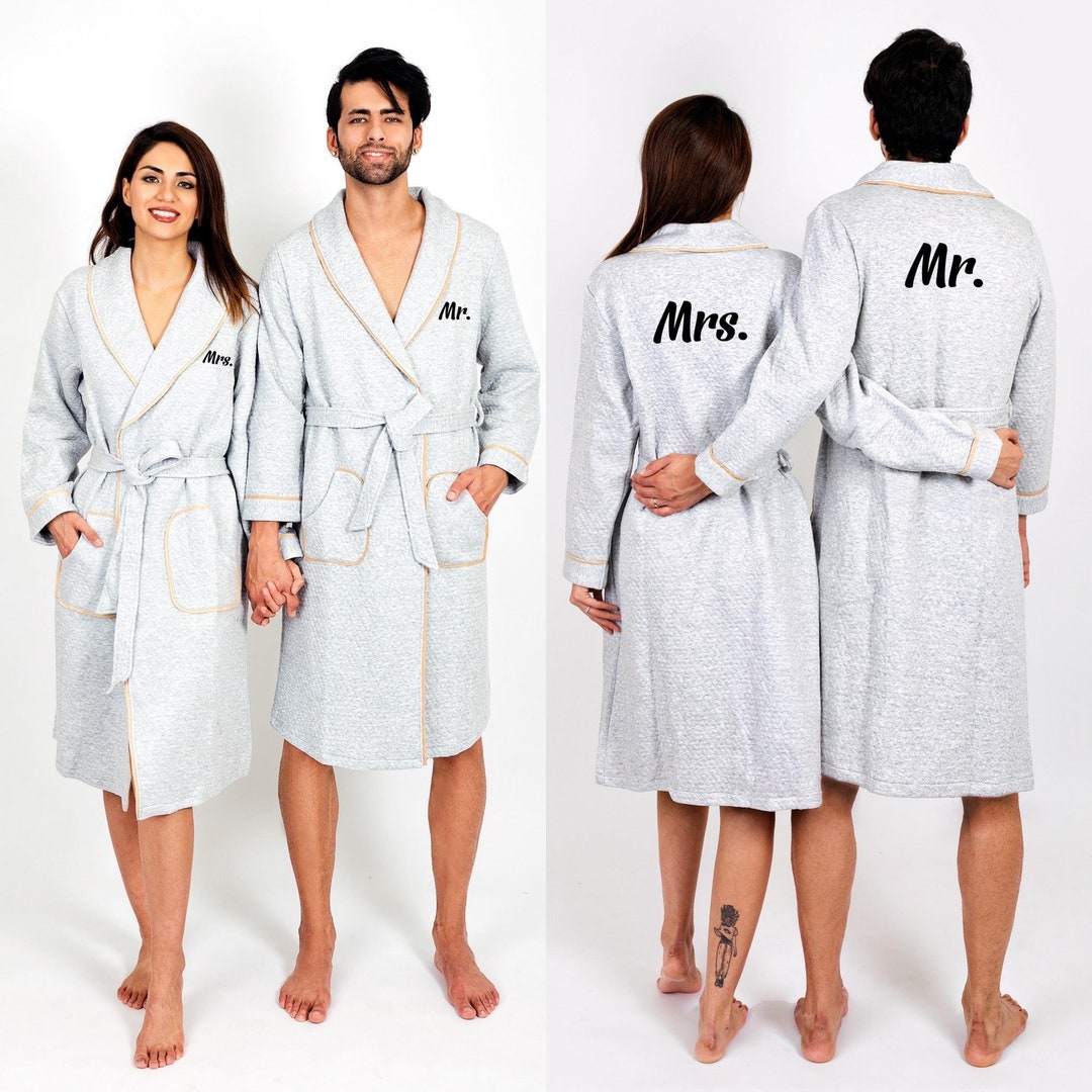 Mr and Mr Custom Bathrobes His and Hers Bathrobes Bathrobes Etsy