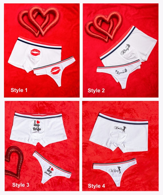 Custom Couple Underwear Set of 2, Honeymoon Gift for Couple, Couple  Underwear Set, Matching Couples Underwear, Husband Wife Underwear Gifts -   Canada