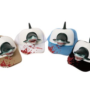 Custom Fish Caps, Men's Fish Trucker hat, Men's Trucker hat shark, Men's shark baseball caps, Men's fishing caps, Gift for him, Fishing Gift image 16