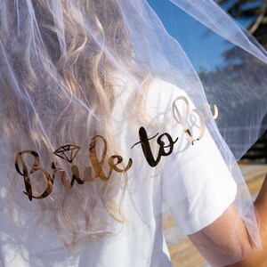Bride to Be Tulle Veil: Bachelorette Party Bridal Shower