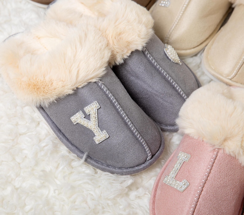 Christmas Custom slipper, Personalized Warm Slippers, Christmas gift, Winter Bridesmaid slippers, Bride slippers, Gift for her, Mom gift-new