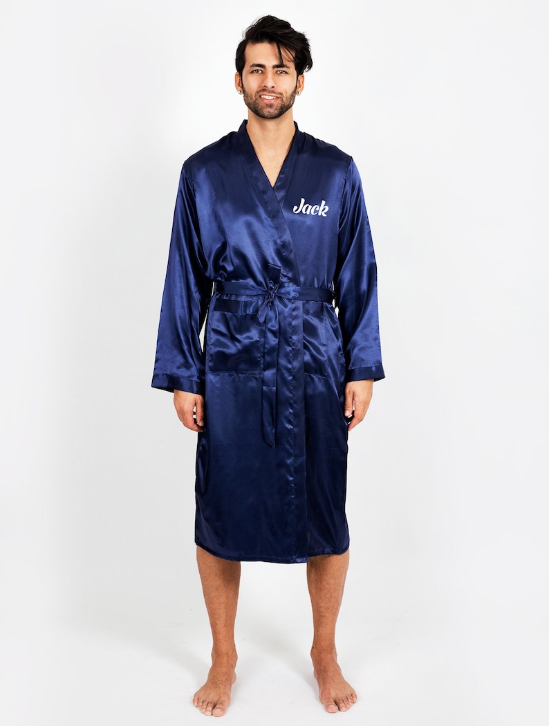Mr Custom Robe Groom Satin Robes Personalized Mens Robes Etsy