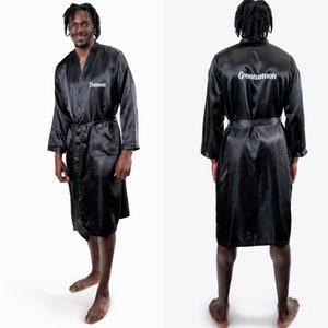 Custom Satin Groom Robe: Personalized Groomsmen Gift