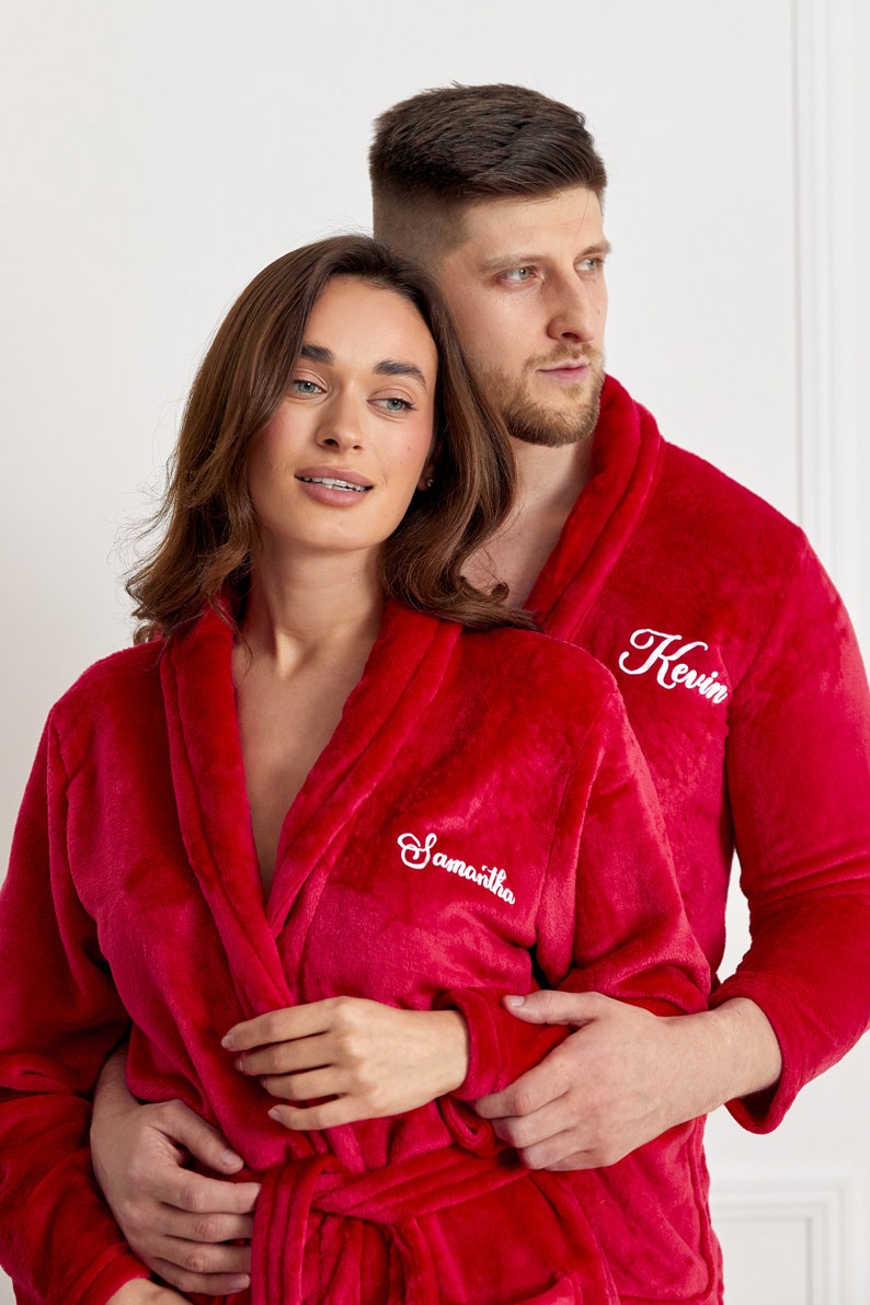 Personalized Terry Couple's Robe: Mr & Mrs Glitter Spa Robe - Etsy