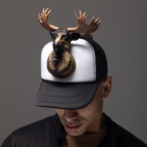 3D Elk Trucker cap, Deer Trucker Cap for Hunting, Hunting Cap, Hunting Gifts, Deer Hunting Cap, Hunting Gifts For Men,  Deer Trucker Cap