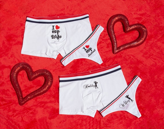 Hubby and Wifey Underwear Set of 2, Husband and Wife Underwear, Honeymoon  Gift for Couple, Couple Underwear Set, Matching Couples Underwear -   Canada