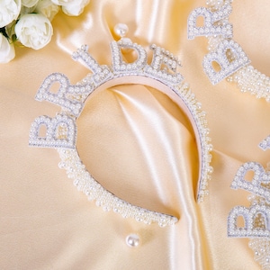 Bride Pearl Headband: Bachelorette Party Hair Accessory
