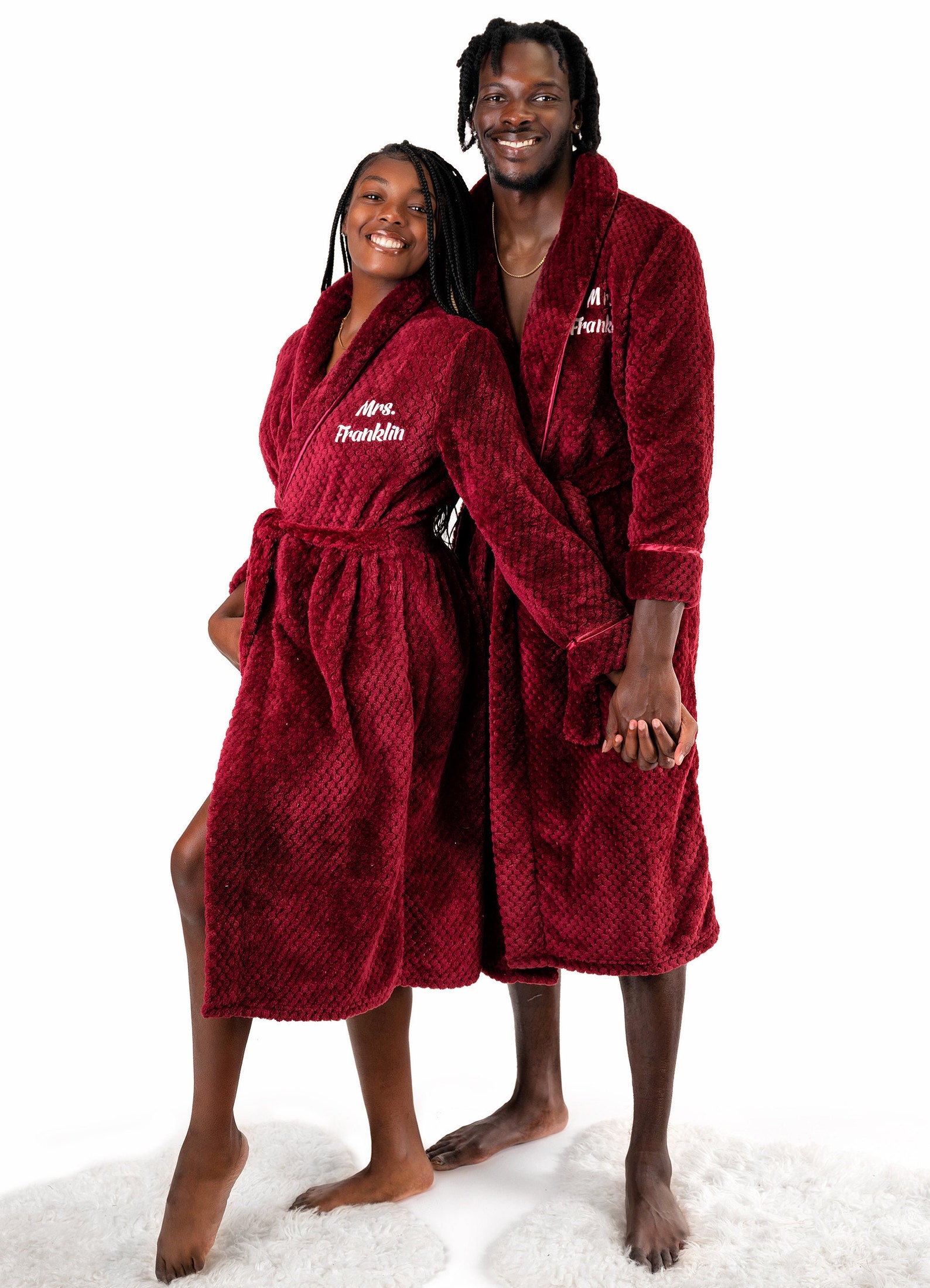 Matching Couple Long Bathrobe His and Hers Bathrobes Etsy