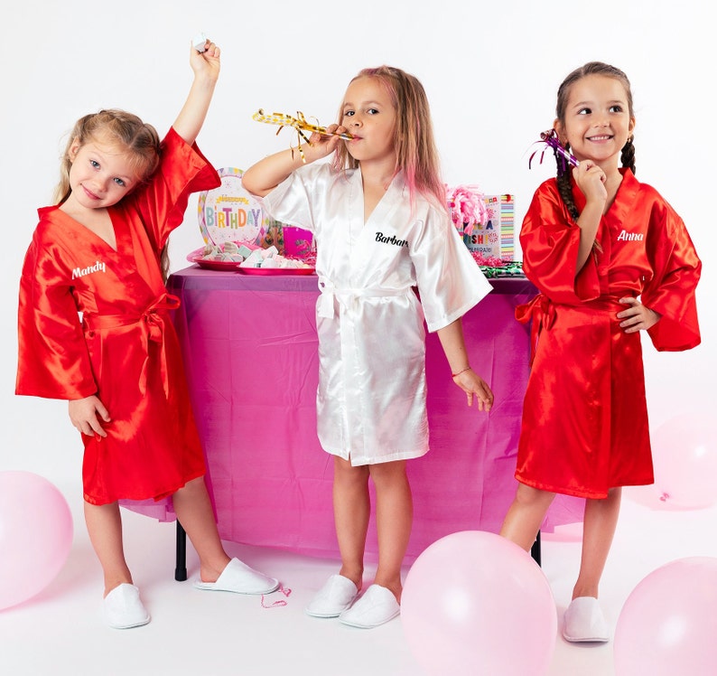 Birthday Kids Robes Robes for Girls Kids Spa Party Robes Etsy