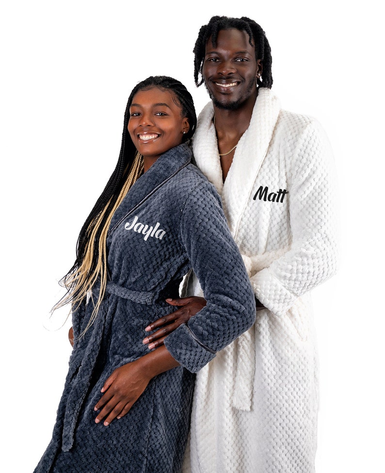 Matching Couple Long Bathrobe His and Hers Bathrobes Etsy