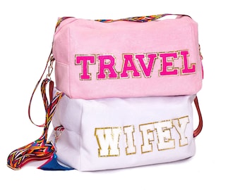 Weekender Bridesmaid bag, Women duffle bag, Gym bag, Custom Duffle Bag, Wifey bag, Yoga bag, Personalized bag, Travel bag,Fitness bag-duffle