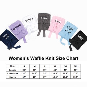 Waffle Knit Bridesmaid Robes: Personalized Bridal Party Gift image 7