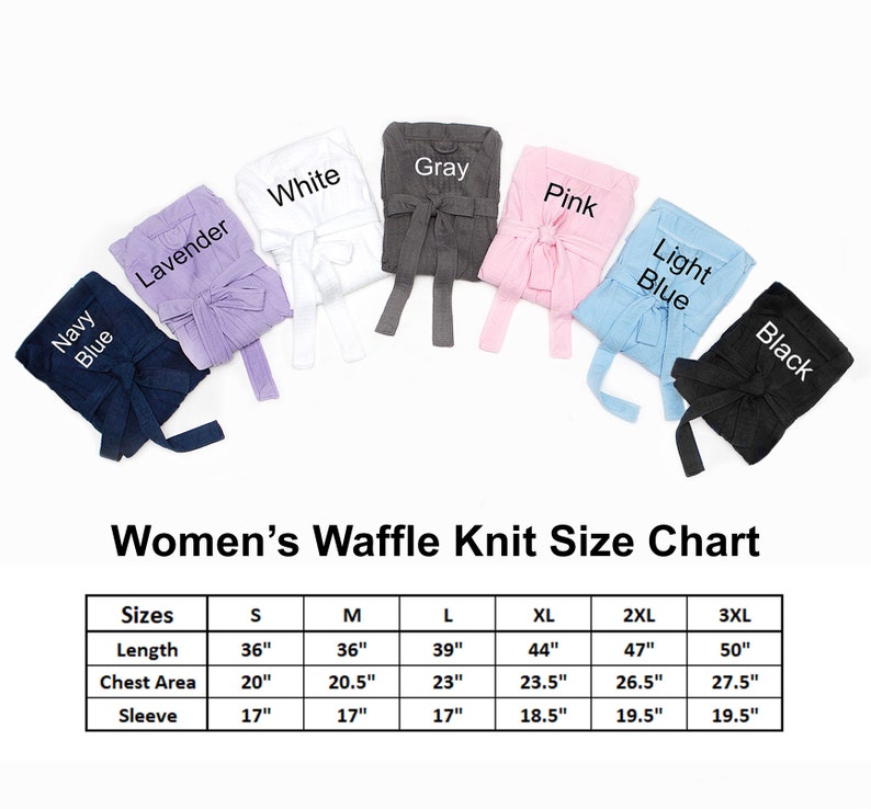 Waffle Knit Bridesmaid Robes: Personalized Bridal Party Gift image 7