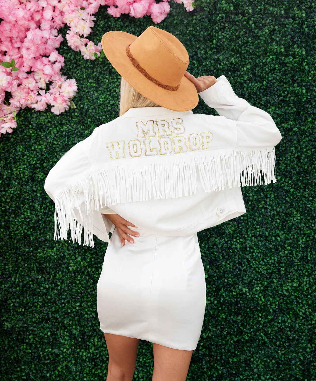 Bride White Jacket With Fringes, Customized Jacket, Cowboy White Jacket