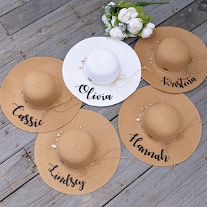 Bridesmaid hats, Custom Sun hats, Bachelorette hat, Personalized hats, Bridal shower gifts, Bridal party hats, Bridesmaid gifts- shell, autu