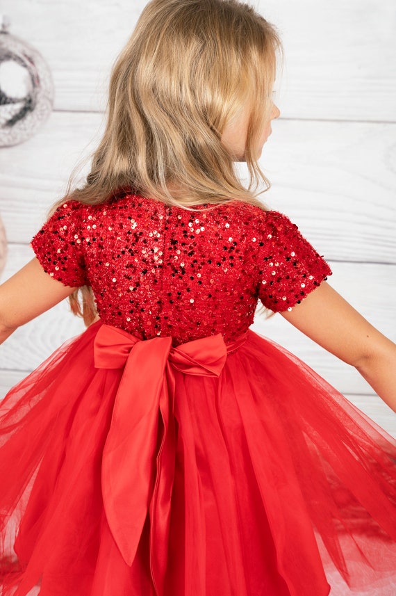 robe a paillettes reversible bebe fille rouge robes bebe