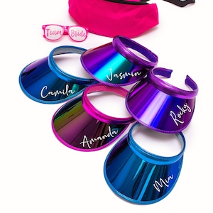 Custom Holographic Sun Visor: Bachelorette Party Bridal Gift