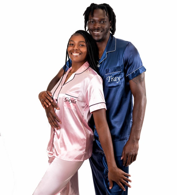 Buy Customized Pjs Mr and Mrs Pajamas Bride and Groom Satin
