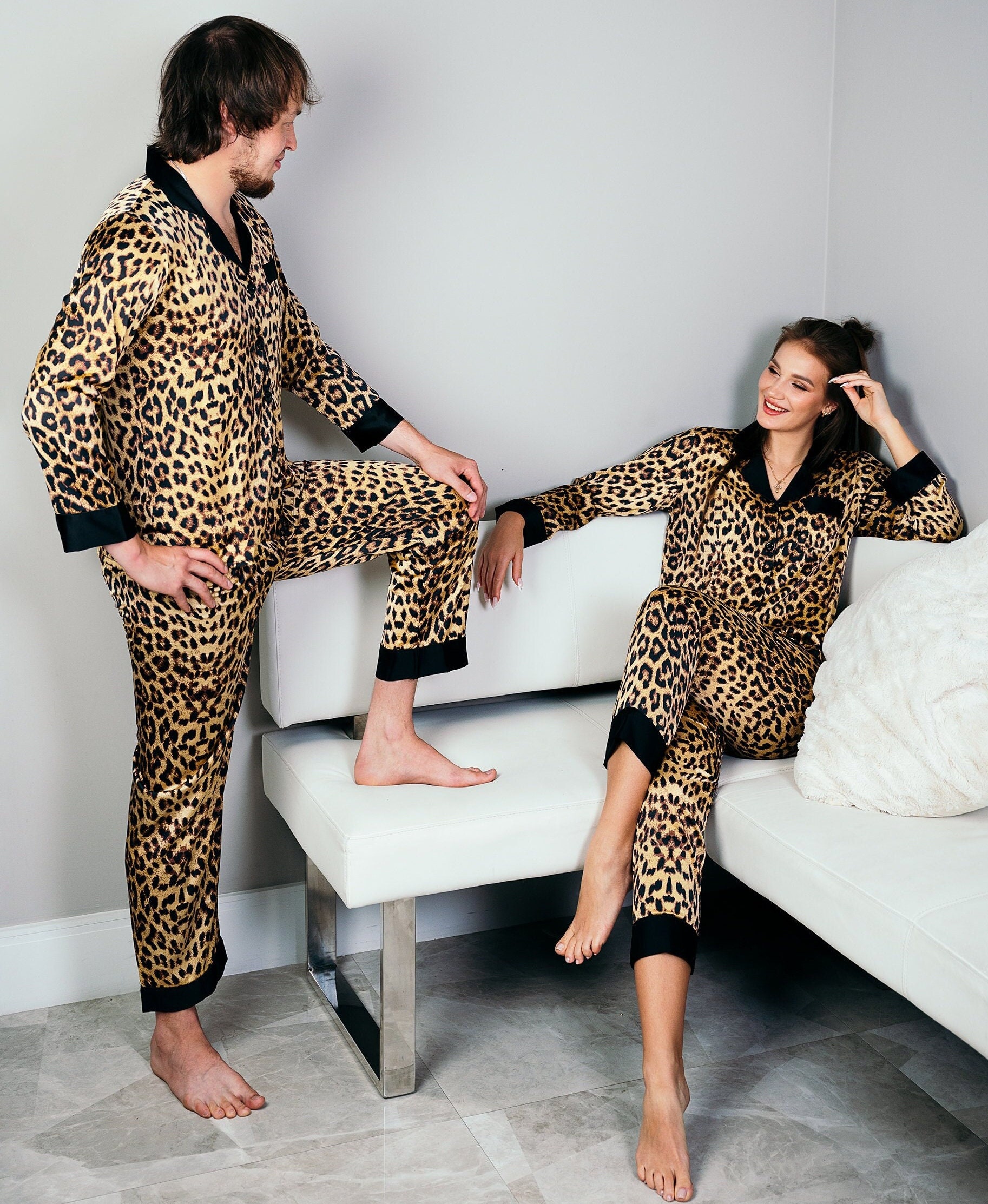 Men's cheetah print pajamas new arrivals