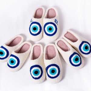 Custom Evil Eye Slippers: Good Luck Gift